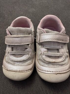 Stride Rite Jazzy Sneakers Size 5 Baby Girl Pink Hook & Loop Casual Shoes
